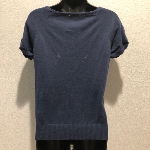 SOLD! Navy Blue Blouse - Picture 2 of 3